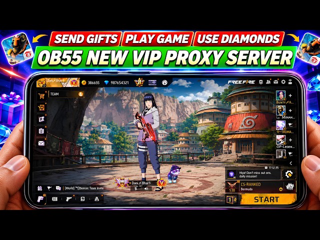 How To Download Free Fire OB55 New ViP Proxy Server | Latest Update OB 55 New Proxy Server FreeFire
