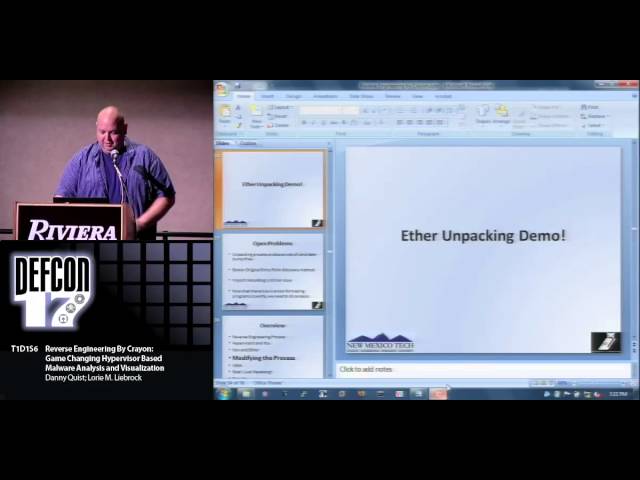 DEF CON 17 - Danny Quist and Lorie Liebrock - Reverse Engineering by Crayon