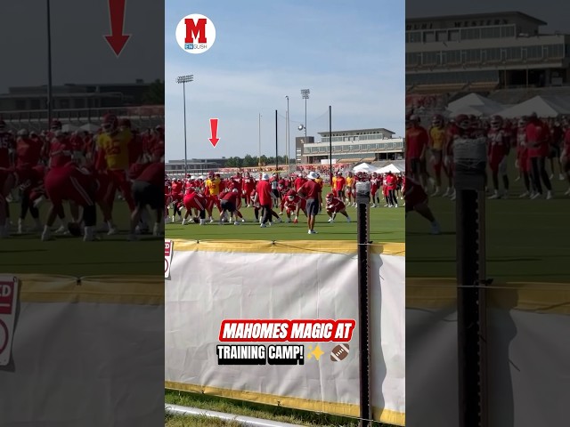 MAHOMES MAGIC AT TRAINING CAMP!✨🏈#PatrickMahomes #Chiefs #NFL #TrainingCamp #NoahGray