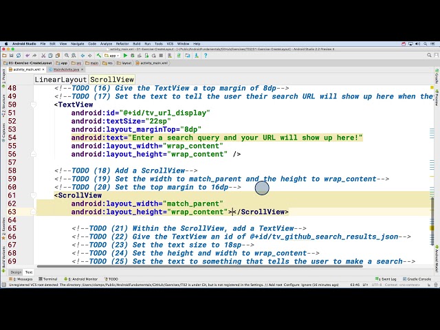 Android Tutorials by JavaCourseDrive - Android Quiz App Creating Layout