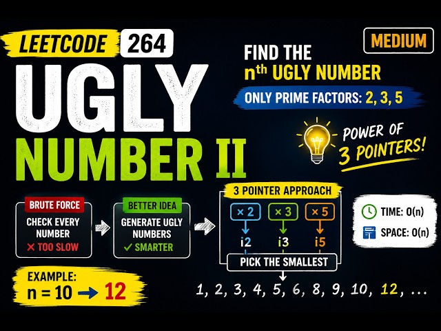Ugly Number II — LeetCode 264 | DP + Three Pointer Pattern | Python