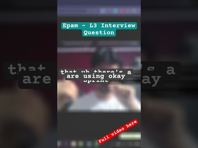 Java Interview Prep: EPAM 3rd Round Questions Explained! #shorts #javainterviewquestions #epam