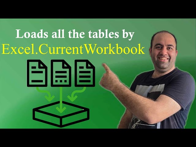 Loads all the tables in Power Query by Excel.CurrentWorkbook function