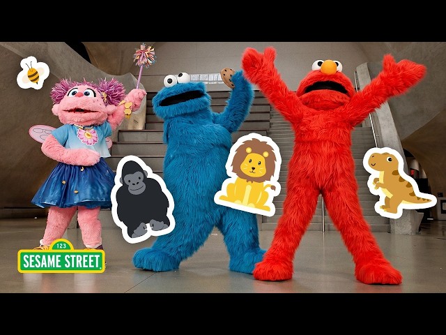 Elmo & Friends Animal Dance at the Museum! 🦁🐝🦖 | Sesame Street