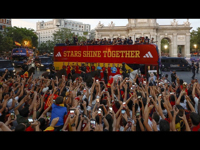 Spain parades World Cup trophy through Madrid after historic win
