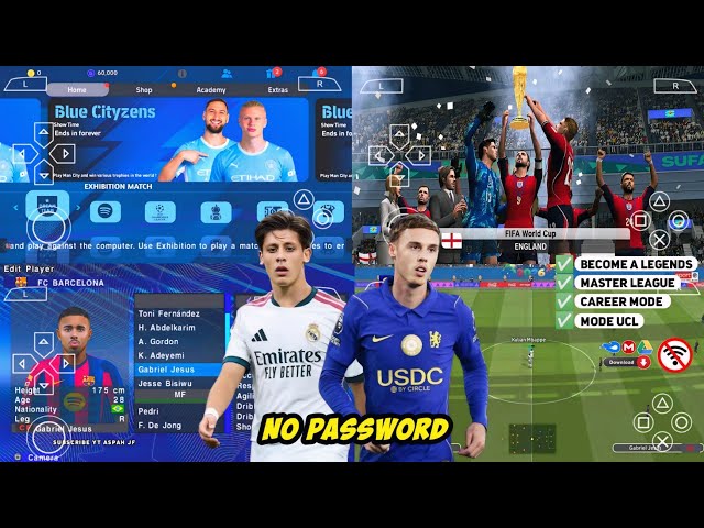 eFootball PES 2027 PPSSPP Android Offline Full Update UCL & League Kits 26/27 Season 4K Graphics