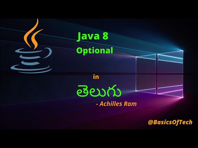 Optional class in Java 8