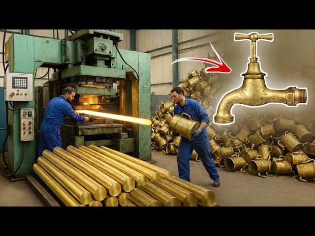 Incredible Brass Recycling Process | How Water Taps are Made