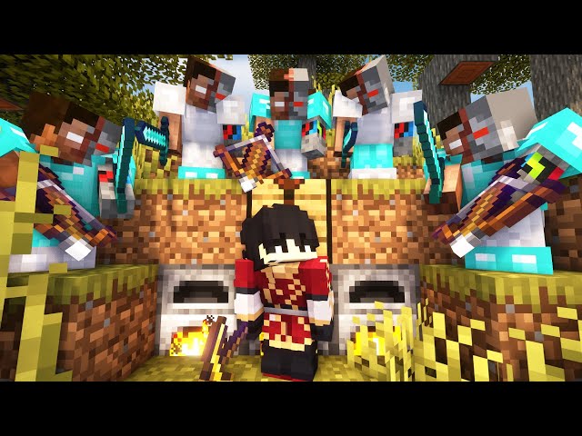 Minecraft Speedrunner vs 5 AI Hunters