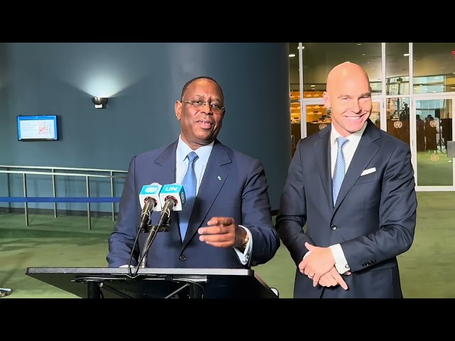 UN Secretary-General Candidate Macky Sall Faces Tough Questions at Stakeout