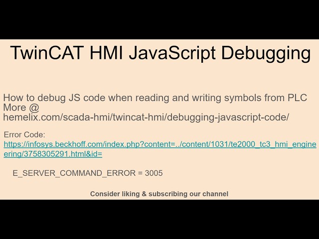 How to debug JavaScript code in TwinCAT HMI environment