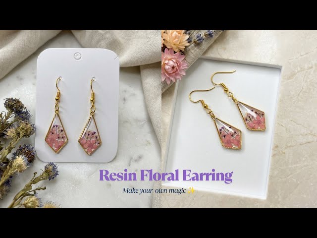 Make Your Own Resin Earrings | Simple & Easy UV Resin Earring Making at Home #diy #resinart #art 