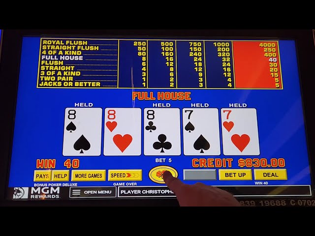 Back to Back We Go - Hi Limit Video Poker - Borgata Vid#58