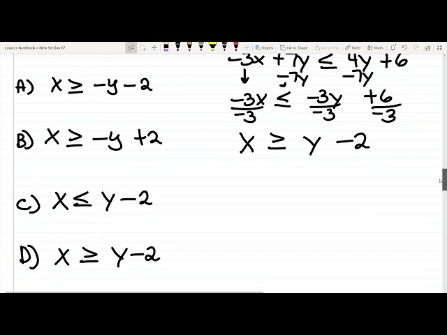 ACT Math Algebra: Solving Inequalities