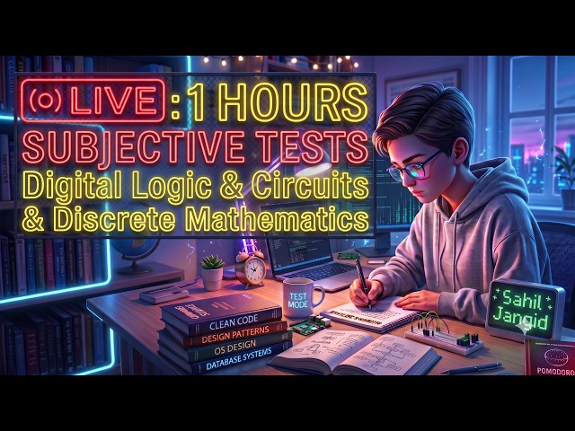 🔴 LIVE: Digital Logic, Circuits & Discrete Mathematics | 1 Hours Subjective Tests | Target 40%+