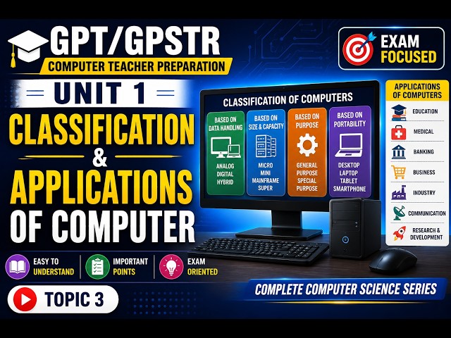 Classification and Applications of Computers | GPT/GPSTR Computer Teacher 2026 Preparation