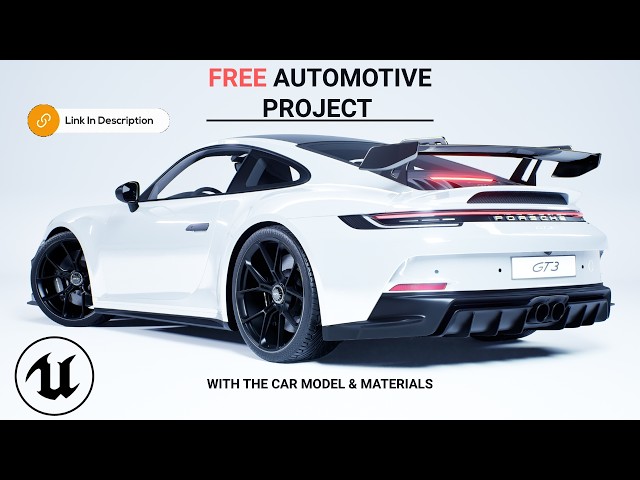 UE5 Porsche GT Studio Lighting Template  Free Download for 3D Artists