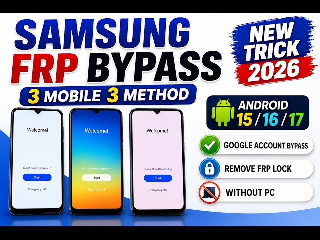 Samsung FRP Bypass | 3 Mobile 3 New Methods | Android 15/16/17 |Skip Google Lock | New Trick No PC ✅