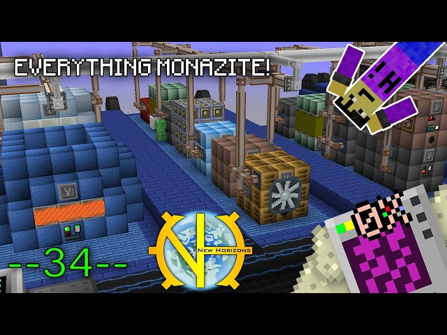 The Monazite Line! (feat. new ae2 thingies i guess) - GregTech New Horizons EP34