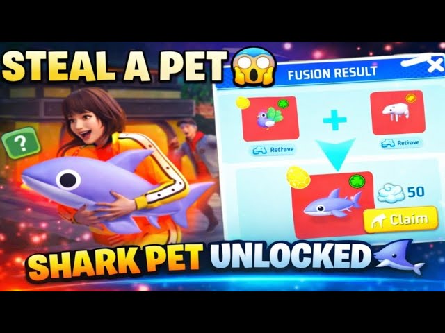 Steel a pet new Update egg fusion result 😱🦈#freefire #glitch #steelapet 