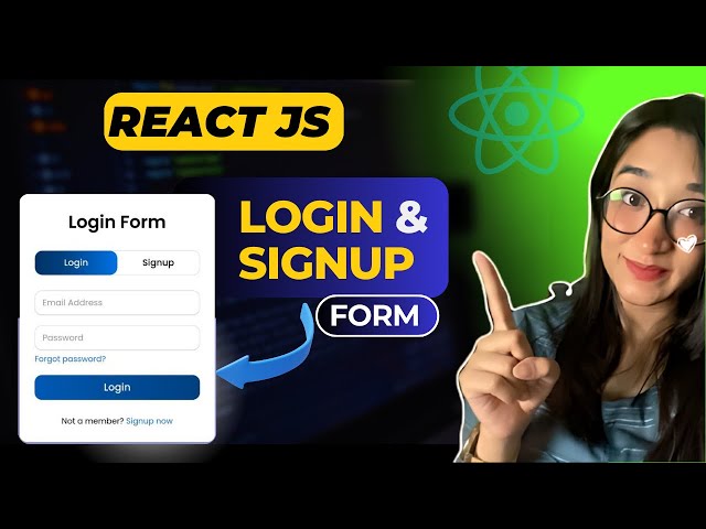 React Project | How to Make Login & Sign Up Form in React JS | ReactJS Login & Registration Form |