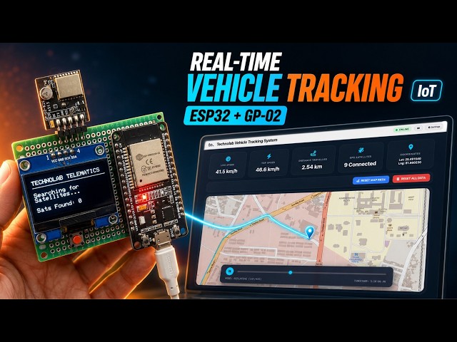 IoT GPS Vehicle Tracking System using ESP32: Live Location, Speed, Distance Traveled & Route History