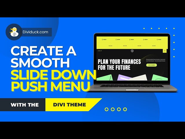 Divi 5: Create a Modern Slide Down Push Menu in Divi (Hamburger Trigger)