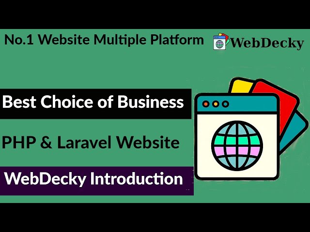 WebDecky Introduction | All-in-One PHP & Laravel Web Tools Platform