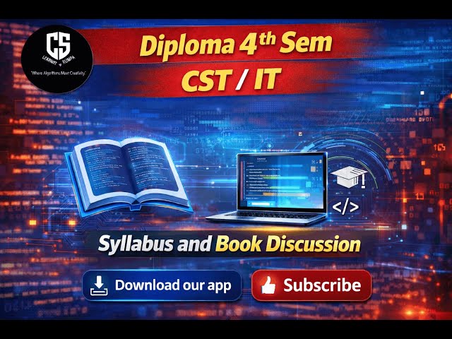 Diploma 4th Sem CST /IT Syllabus Discussion| Best Books &Study Plan| By CS Learning withRumpa#wbscte