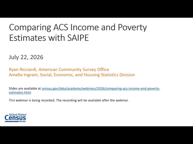 Comparing ACS Income and Poverty Estimates with SAIPE
