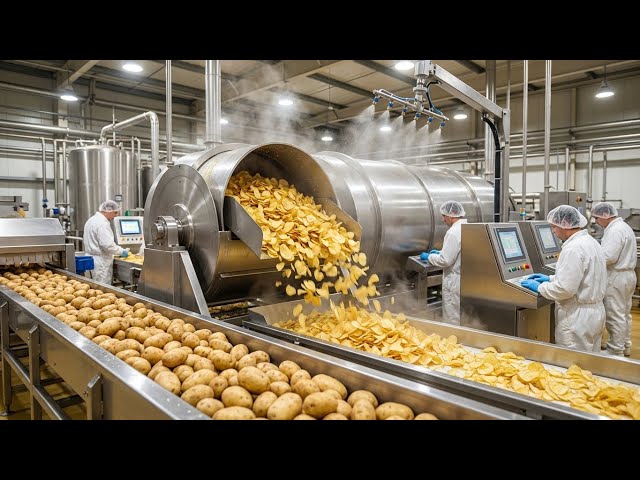 Inside a Modern Pringles Factory, From Whole Potatoes to Stacked Potato Chips (Full Process)