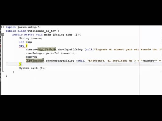 Manejo de excepciones try/catch - Java