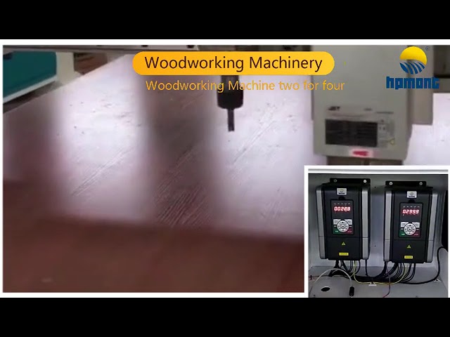 Woodworking Machinery Control System, two inverters for four