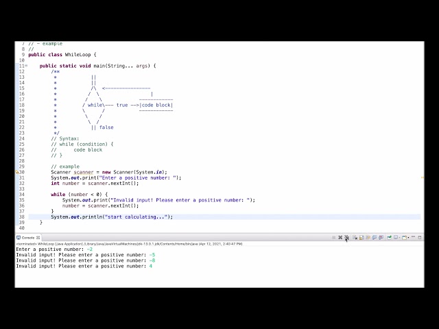 Java Tutorial: while Loop