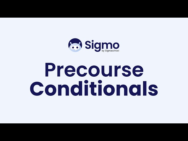 Precourse - Conditionals