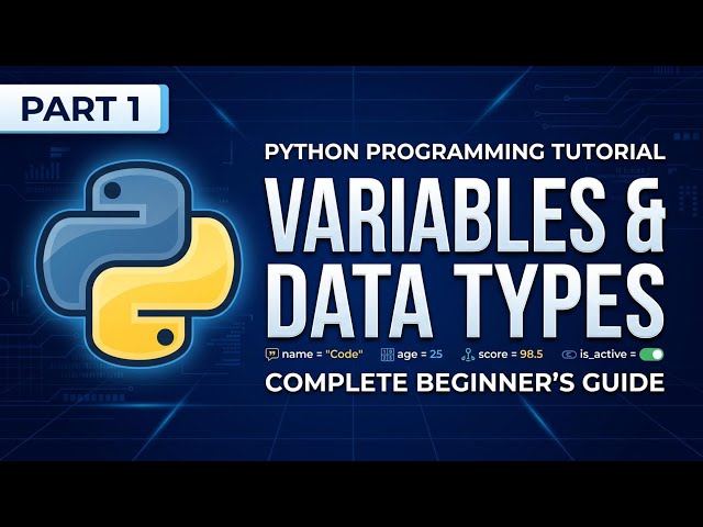 Python full course | Variables And Data Types | Part 1