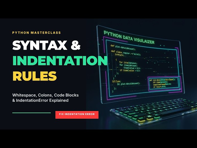 Python Syntax & Indentation Rules | Whitespace, Colons, Code Blocks & IndentationError Explained