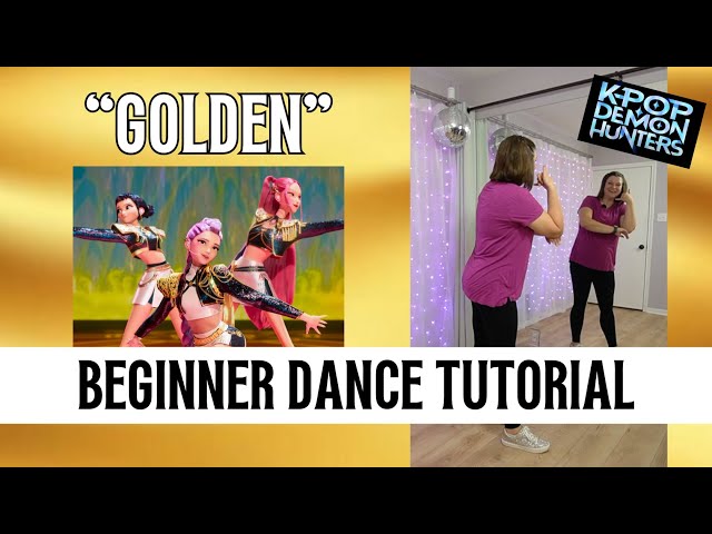 "Golden" - Huntrix 💛 (BEGINNER DANCE TUTORIAL) 💛 KPop Demon Hunters 💛 Step-by-Step & Back-view!