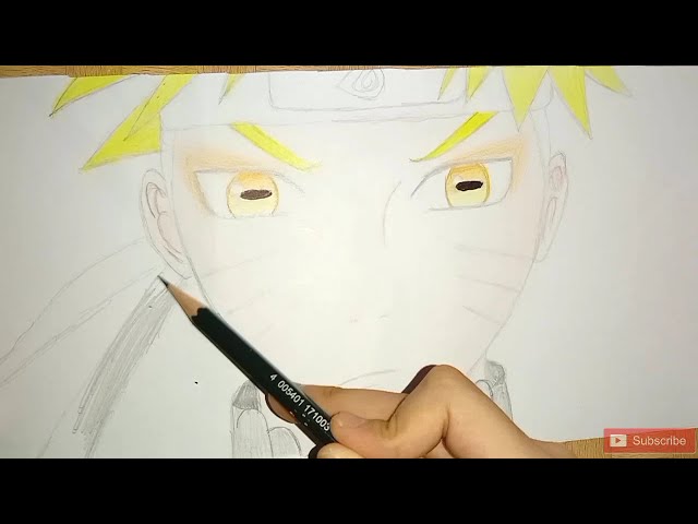 How to draw Naruto Uzumaki with Colour pencils.!! 🎨🖌️♥️ #how_to #anime #Naruto_Uzumaki