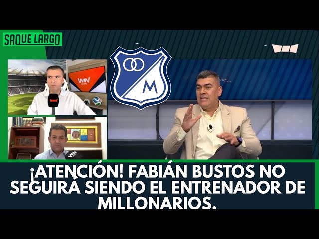 BREAKING NEWS! Fabián Bustos will no longer be the coach of Millonarios.