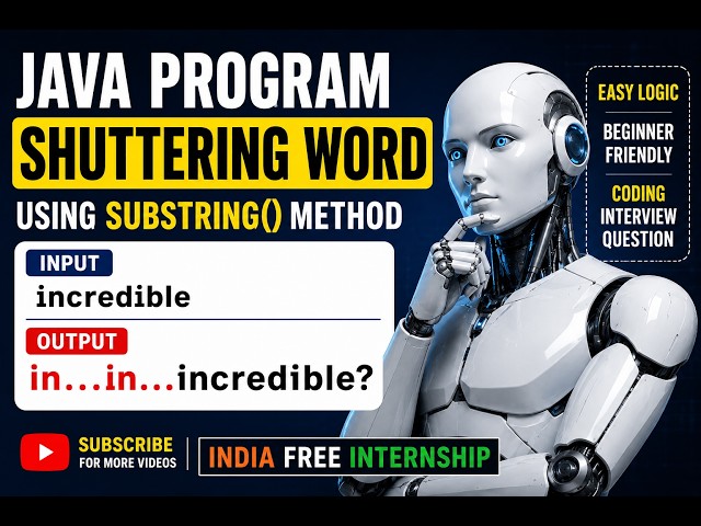 Java Basic Program Using substring() Method | Java String Coding Question
