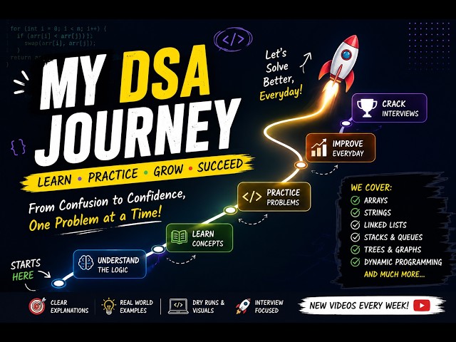 My DSA Journey Begins 🚀 | Let's Learn Data Structures & Algorithms Together