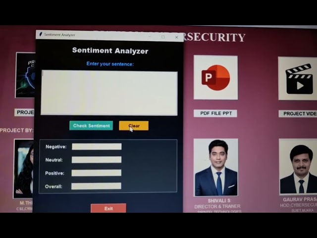 Cybersecurity & Sentiment Analysis Using Python | GUI Project