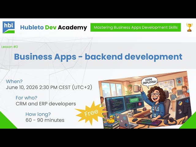 Hubleto Dev Academy Lesson #3 - backend development