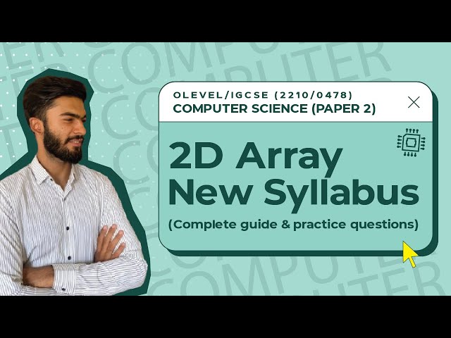 2D Arrays | Declaration, Initialization & Practice Question | O Level Computer Science | Paper 2