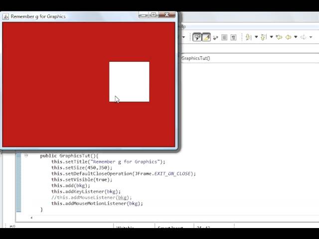 Java programming part 104 Graphics : Java Animation 7 MouseMotionListener 1
