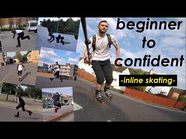 Inline skating - beginner to confident (rollerblading) - 2 year progression - anybody can improve!