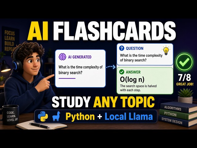 Build an AI Study Flashcard Generator with Local Llama – Python Tutorial