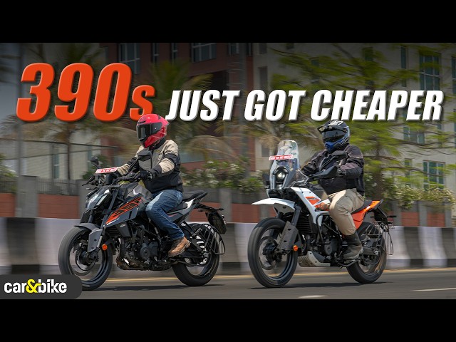 KTM 390 Duke and Adventure 350cc Models Review | Same Equipment, Different Feel | carandbike
