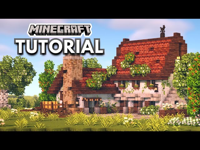 🍃How to Build a Cottagecore Farmhouse in Minecraft 🦋 [Mizuno's 16 Craft with & without CITs]